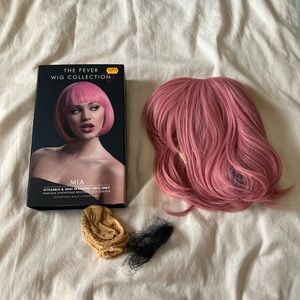 Pink Bob Wig with Bangs Mia Fever Wig